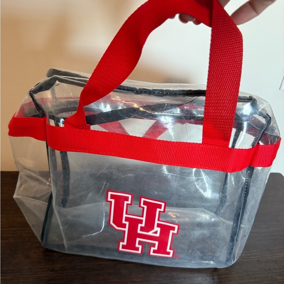 Clear Tote Bag with Red Trim - Picture 1 of 4